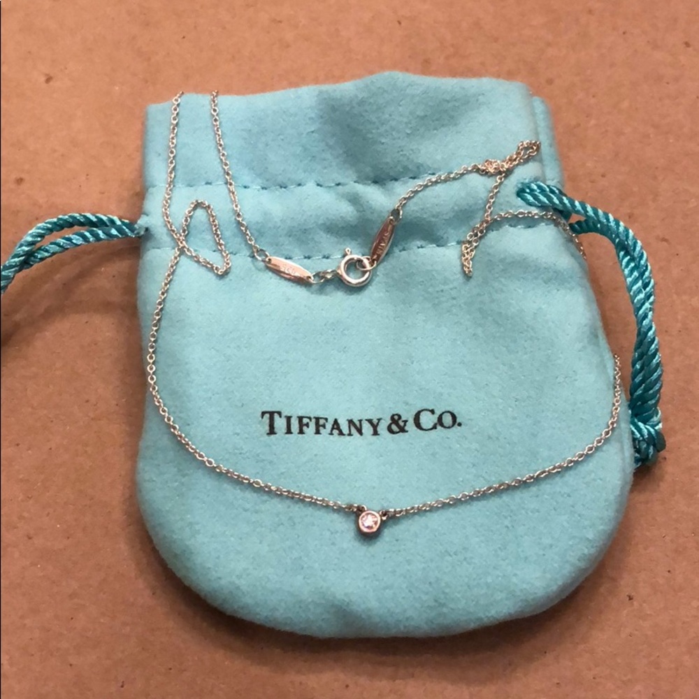 Tiffany &Co “In the Yard” 925 and diamond necklace